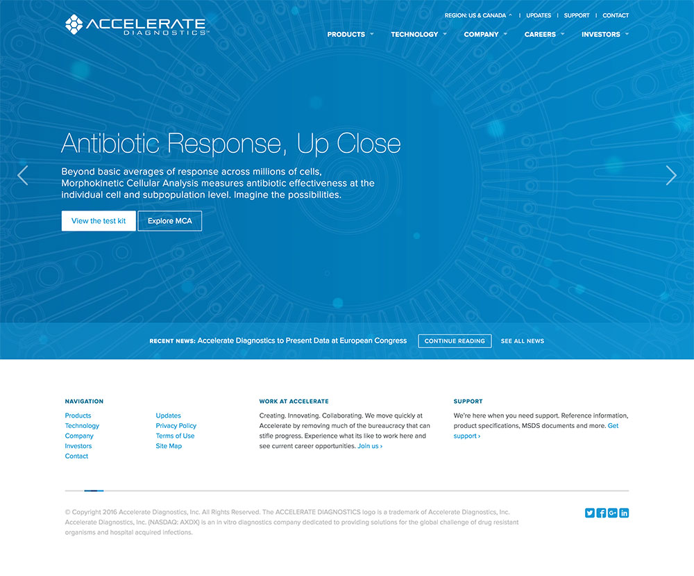 Accelerate Diagnostics Responsive Web Design