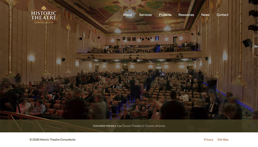 Historic Theatre Consultants Responsive Web Design