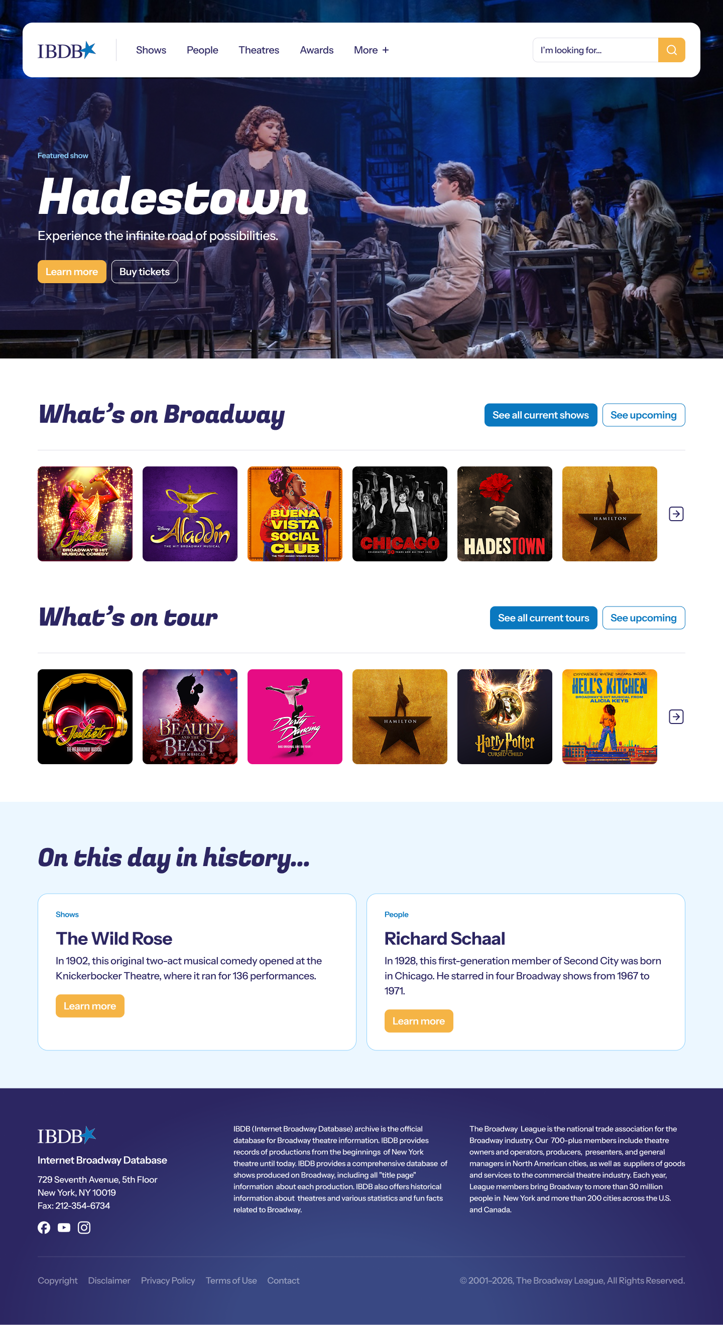 Internet Broadway Database